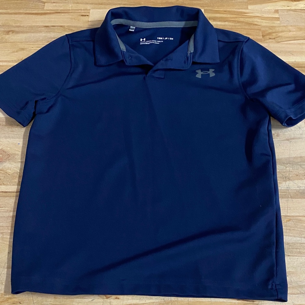 Under Armour kids  Navy Performance Polo Shirt size youth small